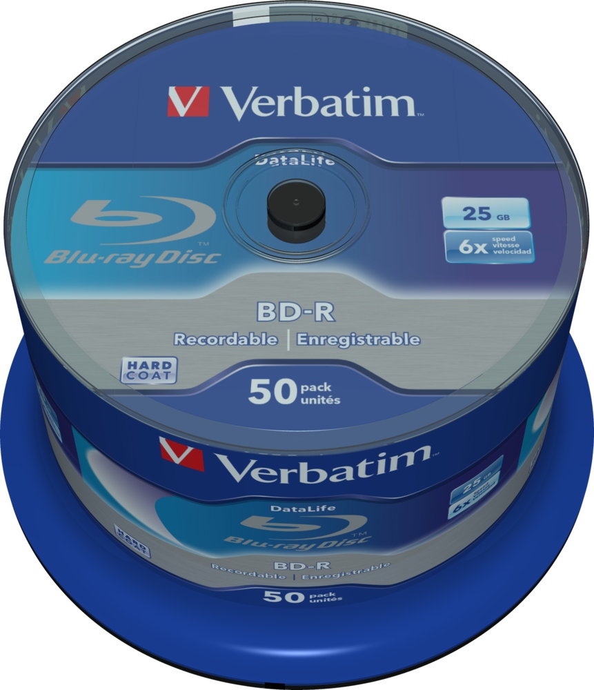Verbatim BD-R Blu-ray disk 25 GB 50 ks.